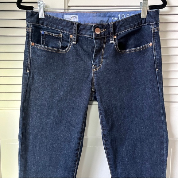 GAP 1969 Curvy Low Rise Bootcut Jeans | Dark Blue | 6/28 Regular Length - Picture 2 of 11